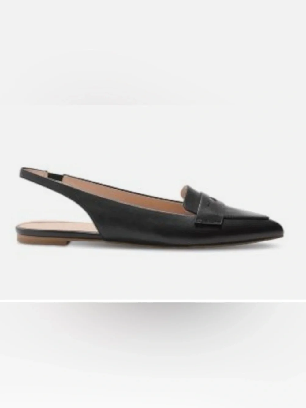 Jack Rogers size 8M black Penny loafer pointed toe sling backs New in the box